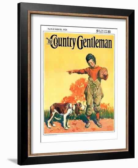 "Go Home, Boy!," Country Gentleman Cover, November 1, 1928-William Meade Prince-Framed Giclee Print