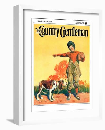 "Go Home, Boy!," Country Gentleman Cover, November 1, 1928-William Meade Prince-Framed Giclee Print