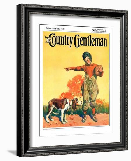 "Go Home, Boy!," Country Gentleman Cover, November 1, 1928-William Meade Prince-Framed Giclee Print