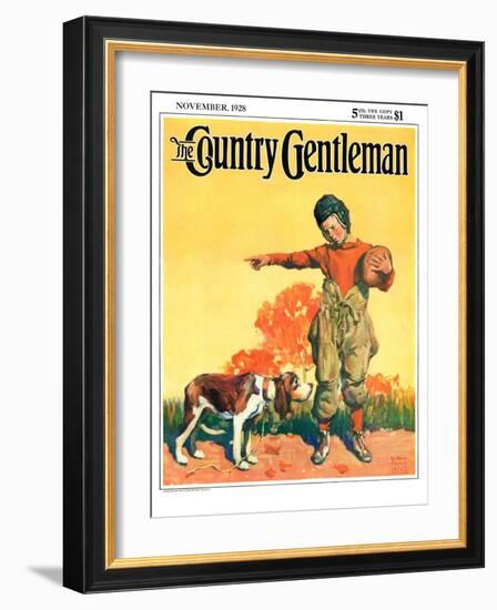 "Go Home, Boy!," Country Gentleman Cover, November 1, 1928-William Meade Prince-Framed Giclee Print