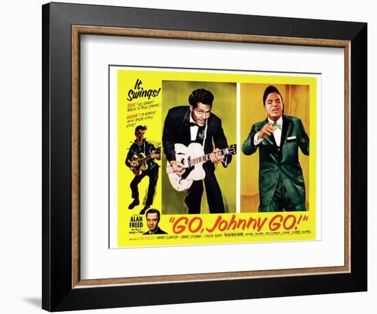 Go, Johnny, Go!, Bottom Left: Alan Freed, 2nd Left: Chuck Berry, Jackie Wilson, 1959-null-Framed Premium Giclee Print