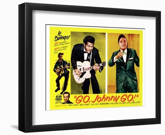 Go, Johnny, Go!, Bottom Left: Alan Freed, 2nd Left: Chuck Berry, Jackie Wilson, 1959-null-Framed Premium Giclee Print