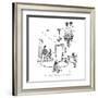 "Go to work, I'll find out why Mom is agitated." - New Yorker Cartoon-George Booth-Framed Premium Giclee Print