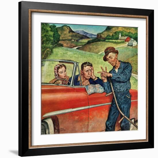 "Go Two Miles, Turn Left...", July 9, 1955-Amos Sewell-Framed Giclee Print