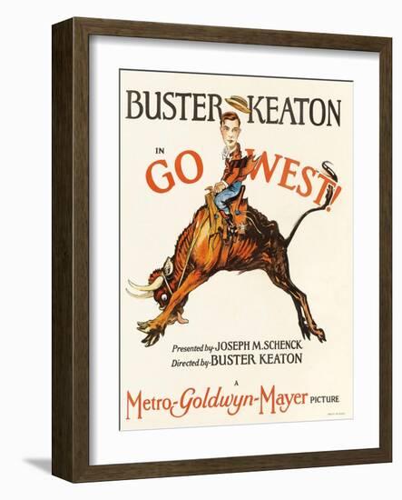 Go West, 1925, Directed by Buster Keaton-null-Framed Giclee Print