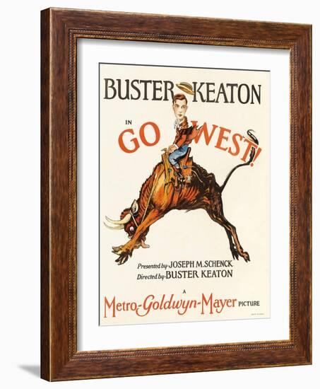 Go West, 1925, Directed by Buster Keaton-null-Framed Giclee Print