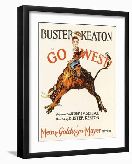 Go West, 1925, Directed by Buster Keaton-null-Framed Giclee Print