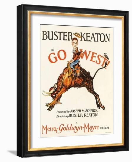 Go West, 1925, Directed by Buster Keaton-null-Framed Giclee Print