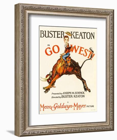 Go West! (Aka Go West), Buster Keaton, 1925-null-Framed Art Print