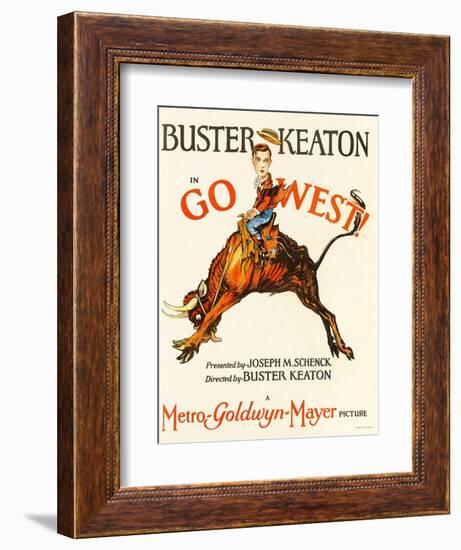 Go West! (Aka Go West), Buster Keaton, 1925-null-Framed Art Print