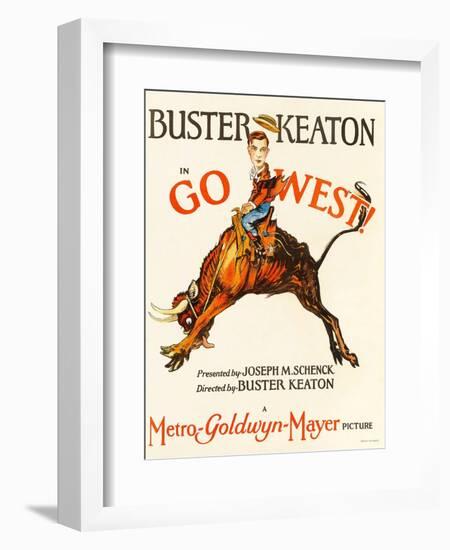 Go West! (Aka Go West), Buster Keaton, 1925-null-Framed Art Print