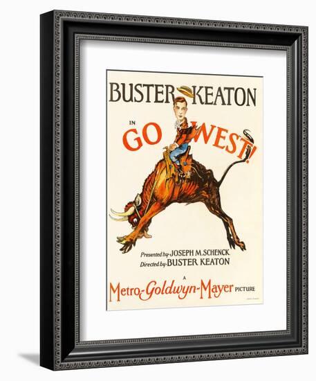 Go West! (Aka Go West), Buster Keaton, 1925-null-Framed Art Print