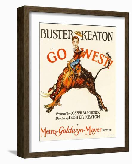 Go West! (Aka Go West), Buster Keaton, 1925-null-Framed Art Print