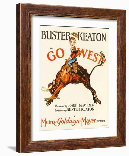 Go West! (Aka Go West), Buster Keaton, 1925-null-Framed Art Print