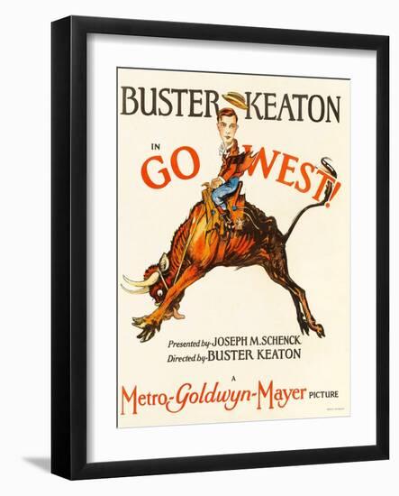 Go West! (Aka Go West), Buster Keaton, 1925-null-Framed Art Print