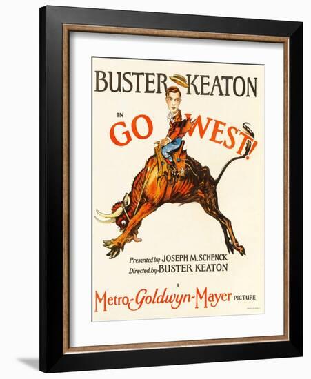 Go West! (Aka Go West), Buster Keaton, 1925-null-Framed Art Print