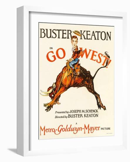 Go West! (Aka Go West), Buster Keaton, 1925-null-Framed Art Print