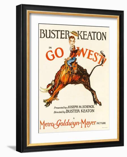 Go West! (Aka Go West), Buster Keaton, 1925-null-Framed Art Print