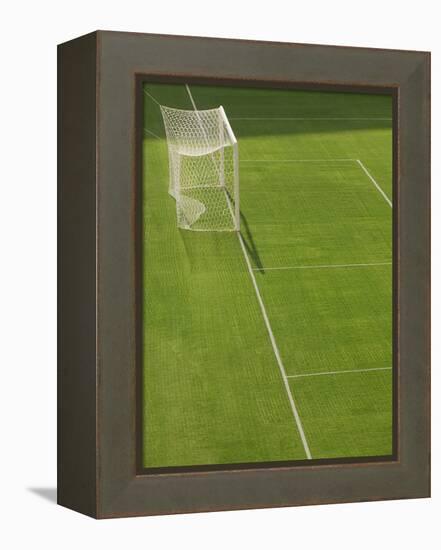 Goal and Net on Empty Soccer Field-David Madison-Framed Premier Image Canvas