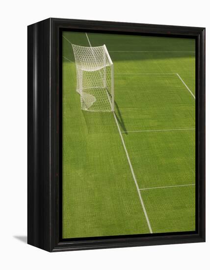 Goal and Net on Empty Soccer Field-David Madison-Framed Premier Image Canvas