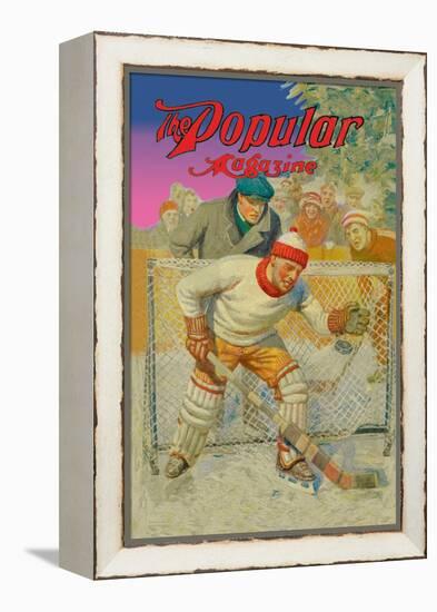 Goalie Making Glove Save-null-Framed Stretched Canvas