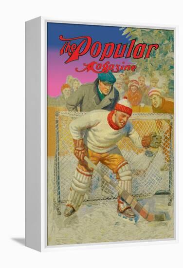 Goalie Making Glove Save-null-Framed Stretched Canvas