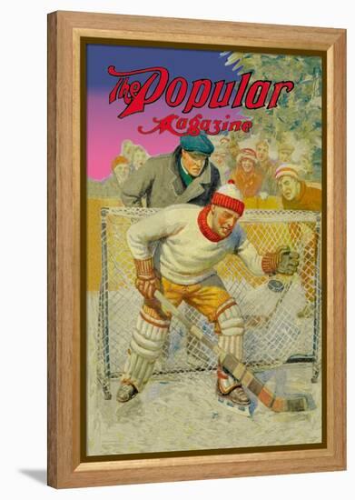 Goalie Making Glove Save-null-Framed Stretched Canvas