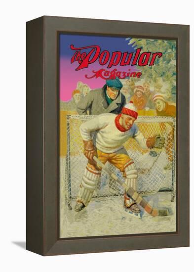 Goalie Making Glove Save-null-Framed Stretched Canvas