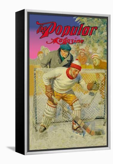 Goalie Making Glove Save-null-Framed Stretched Canvas