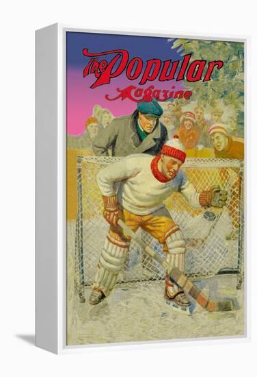 Goalie Making Glove Save-null-Framed Stretched Canvas