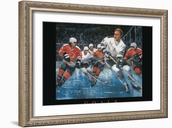 Goals - Hockey-Unknown Unknown-Framed Art Print