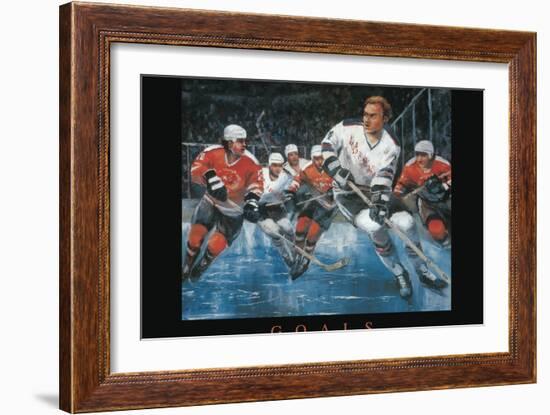 Goals - Hockey-Unknown Unknown-Framed Art Print