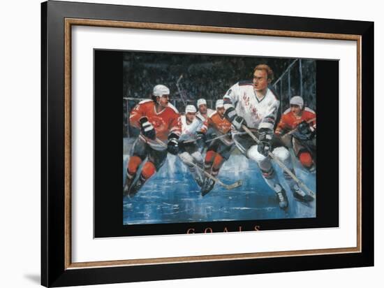 Goals - Hockey-Unknown Unknown-Framed Art Print