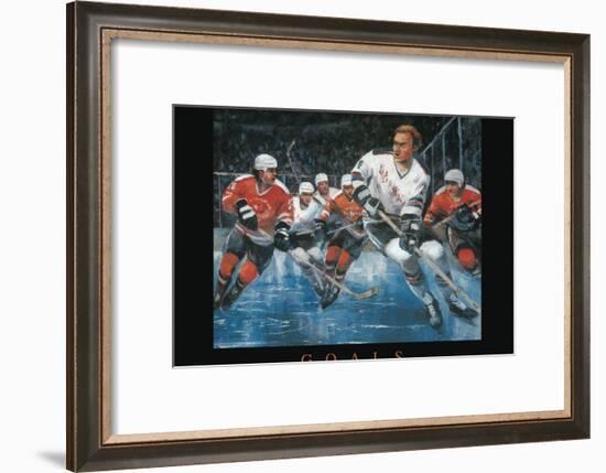 Goals - Hockey-Unknown Unknown-Framed Art Print