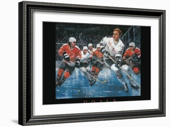 Goals - Hockey-Unknown Unknown-Framed Art Print