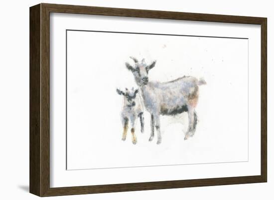 Goat and Kid-Emily Adams-Framed Art Print