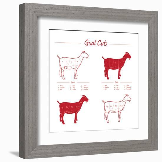 Goat Cuts-ONiONAstudio-Framed Art Print