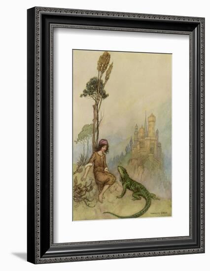 Goat-Face and the Lizard-Warwick Goble-Framed Photographic Print