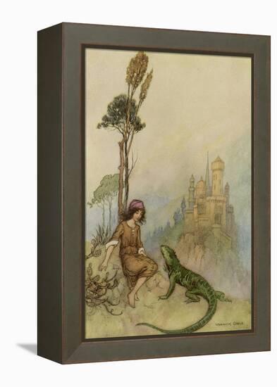 Goat-Face and the Lizard-Warwick Goble-Framed Premier Image Canvas