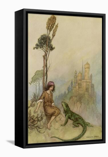 Goat-Face and the Lizard-Warwick Goble-Framed Premier Image Canvas