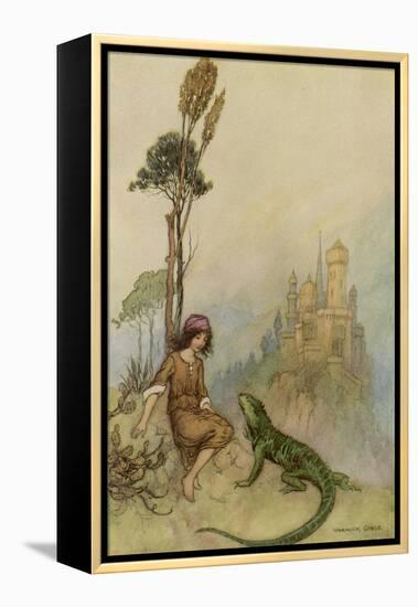Goat-Face and the Lizard-Warwick Goble-Framed Premier Image Canvas