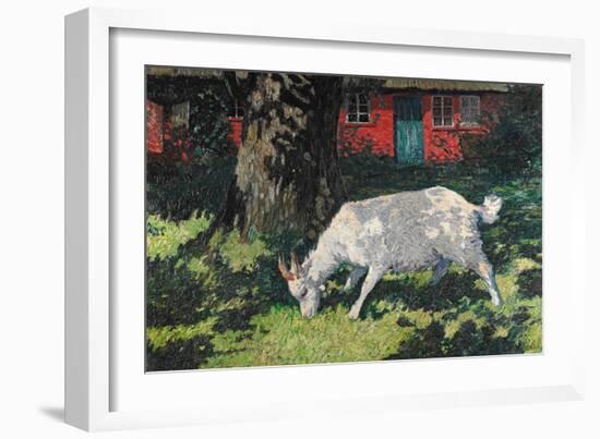 Goat in the Garden, C. 1903-5-Hans Am Ende-Framed Giclee Print