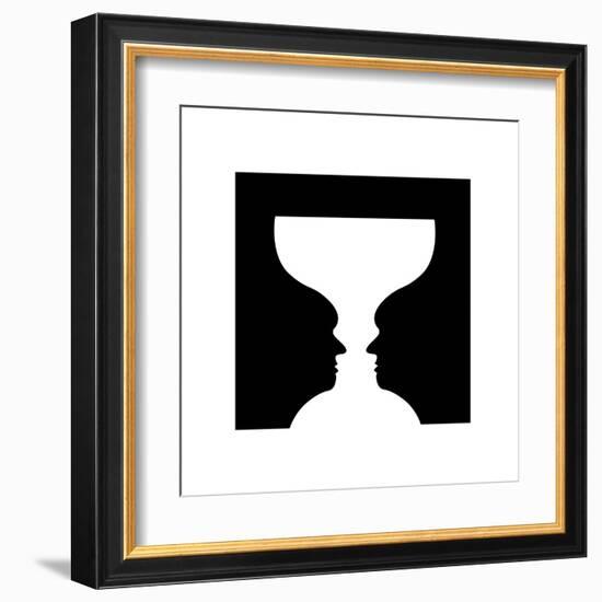 Goblet Illusion-Science Photo Library-Framed Premium Photographic Print