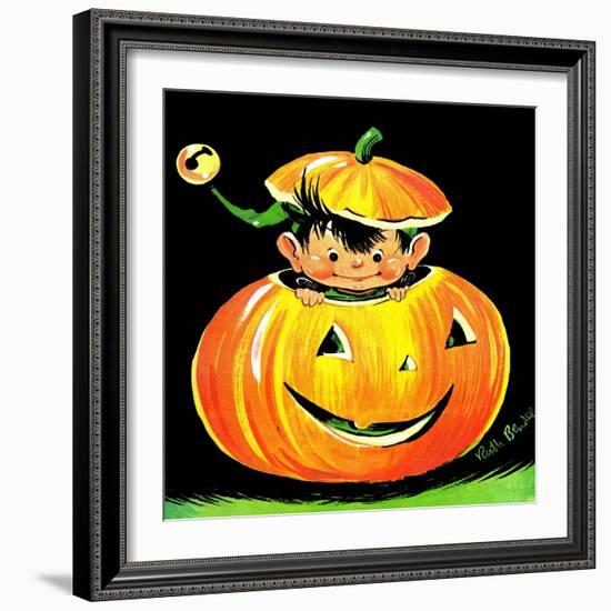 Goblin in the Pumpkin Patch - Jack & Jill-Ruth Bendel-Framed Giclee Print