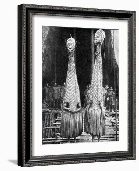 Goblin Masks and Visors Worn as Beauty Aids, Papua, New Guinea, 1936-null-Framed Giclee Print