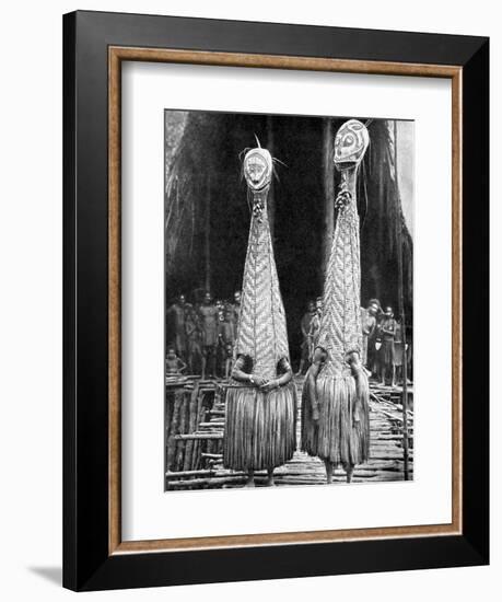 Goblin Masks and Visors Worn as Beauty Aids, Papua, New Guinea, 1936-null-Framed Giclee Print