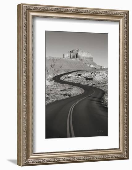 Goblin Valley State Park Rd BW-Alan Majchrowicz-Framed Photographic Print