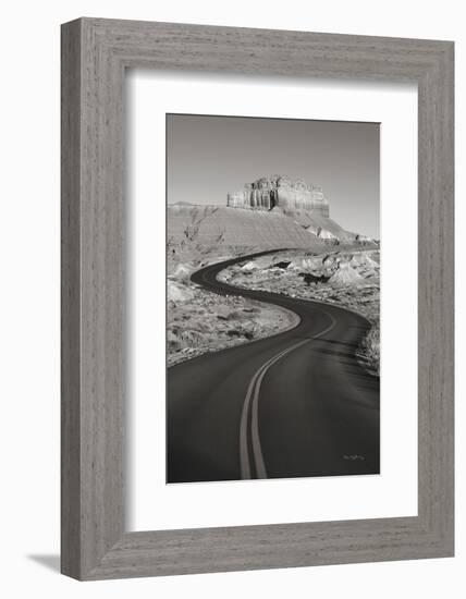 Goblin Valley State Park Rd BW-Alan Majchrowicz-Framed Photographic Print