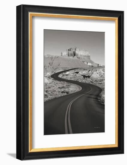 Goblin Valley State Park Rd BW-Alan Majchrowicz-Framed Photographic Print