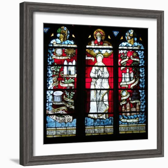 God and the Virgin (Stained Glass)-French-Framed Giclee Print